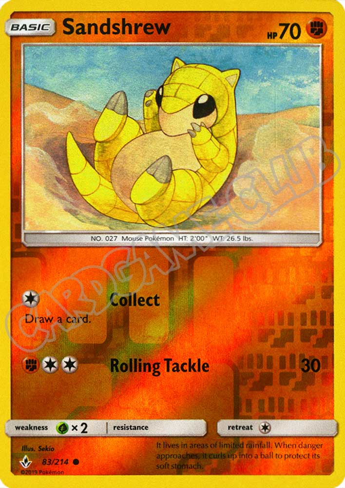 083 / 214 Sandshrew comune foil reverse (EN) -NEAR MINT-