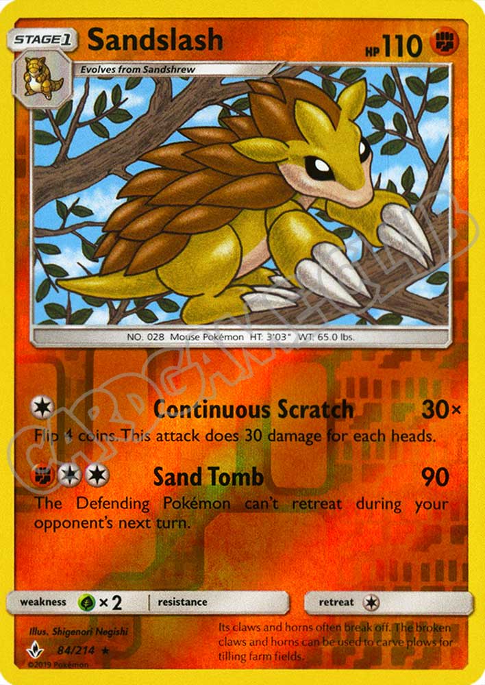 084 / 214 Sandslash rara foil reverse (EN) -NEAR MINT-
