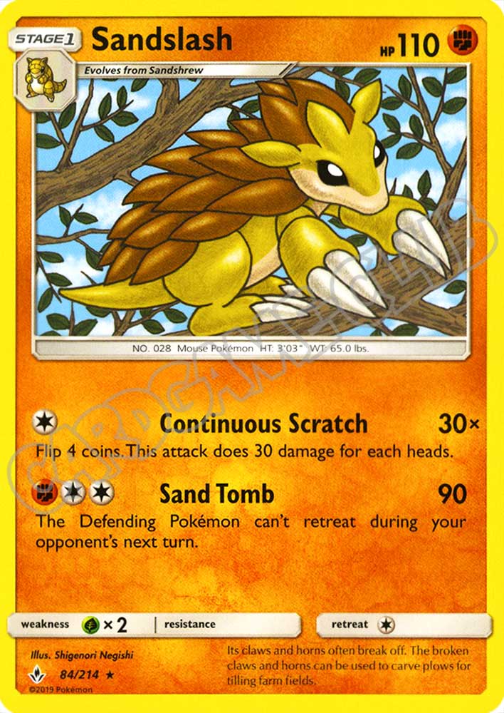 084 / 214 Sandslash rara normale (EN) -NEAR MINT-