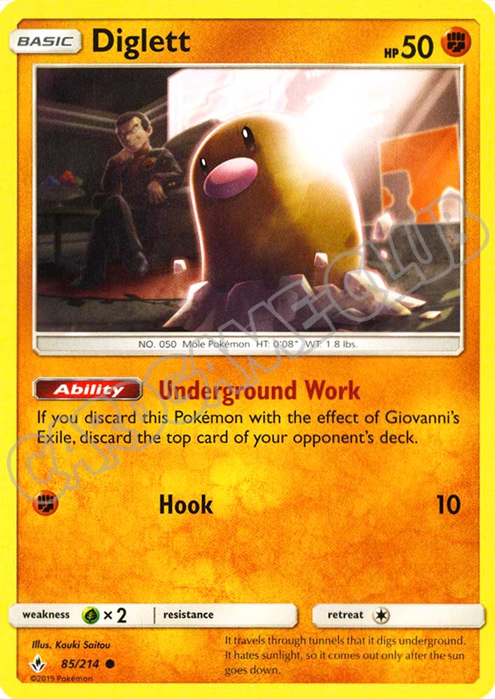 085 / 214 Diglett comune normale (EN) -NEAR MINT-