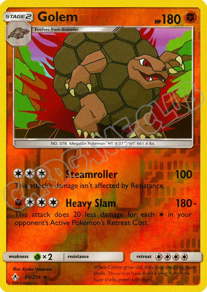 089 / 214 Golem rara foil reverse (EN) -NEAR MINT-
