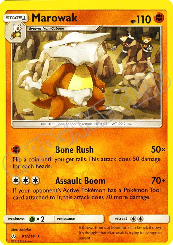 091 / 214 Marowak rara normale (EN) -NEAR MINT-