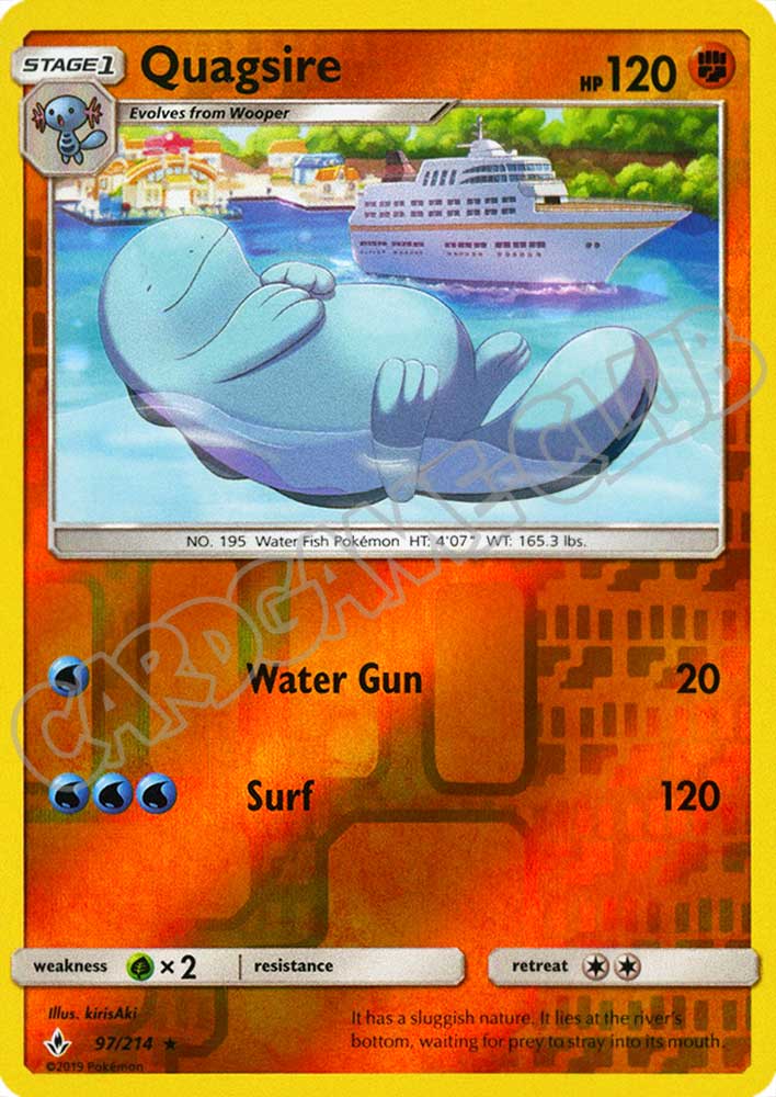097 / 214 Quagsire rara foil reverse (EN) -NEAR MINT-