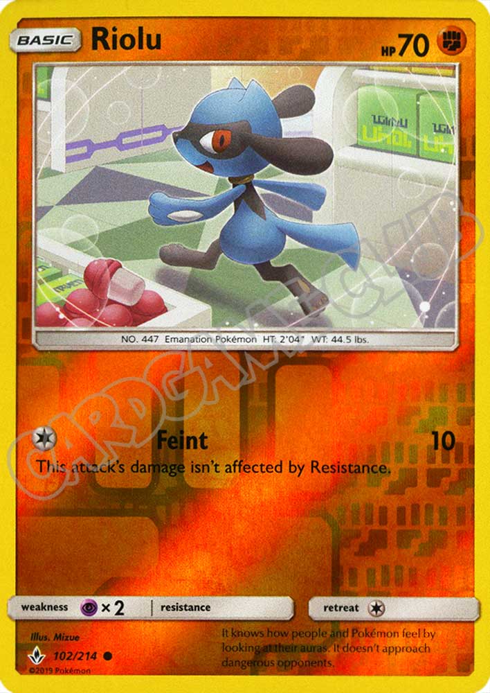 102 / 214 Riolu comune foil reverse (EN) -NEAR MINT-