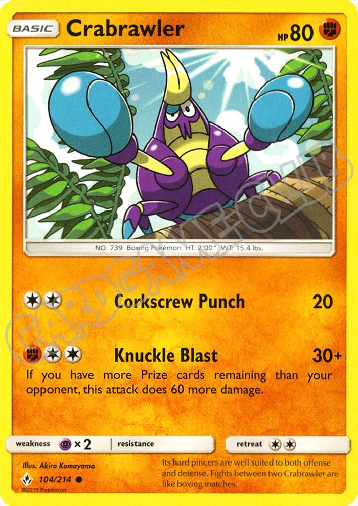 104 / 214 Crabrawler comune normale (EN) -NEAR MINT-