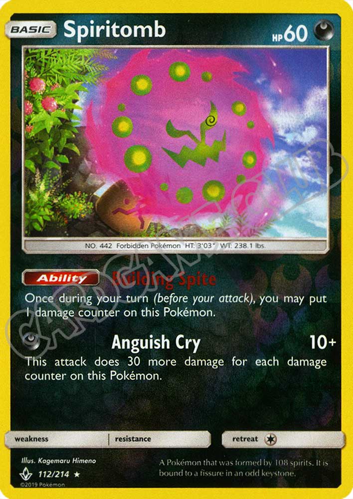 112 / 214 Spiritomb rara foil reverse (EN) -NEAR MINT-