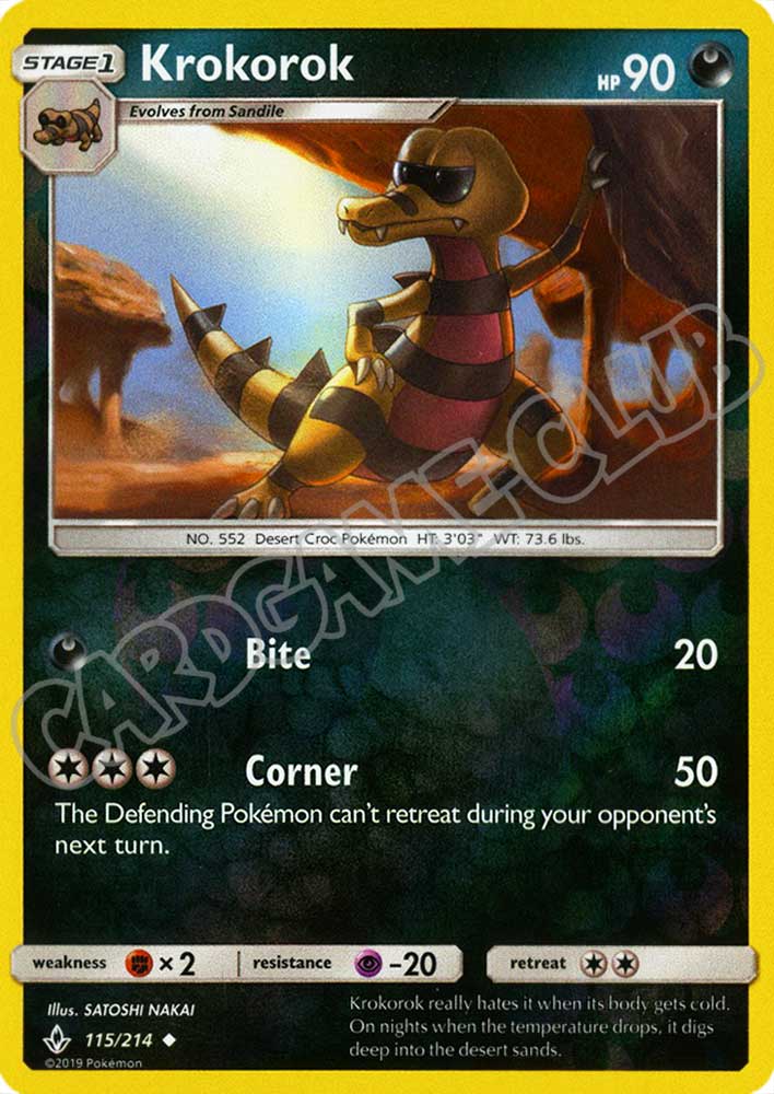 115 / 214 Krokorok non comune foil reverse (EN) -NEAR MINT-