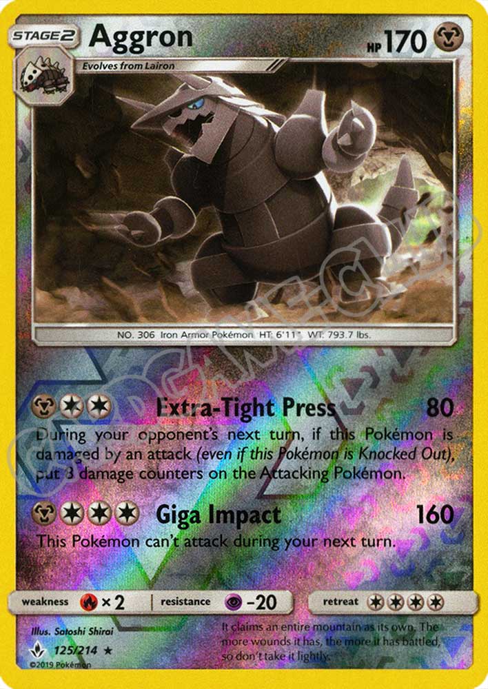 125 / 214 Aggron rara foil reverse (EN) -NEAR MINT-