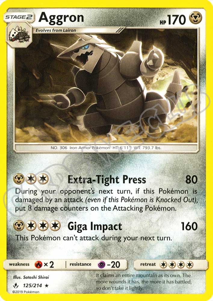 125 / 214 Aggron rara normale (EN) -NEAR MINT-