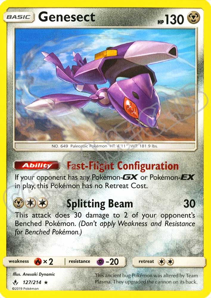 127 / 214 Genesect rara normale (EN) -NEAR MINT-
