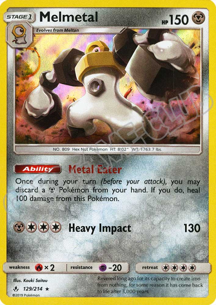 129 / 214 Melmetal rara foil (EN) -NEAR MINT-