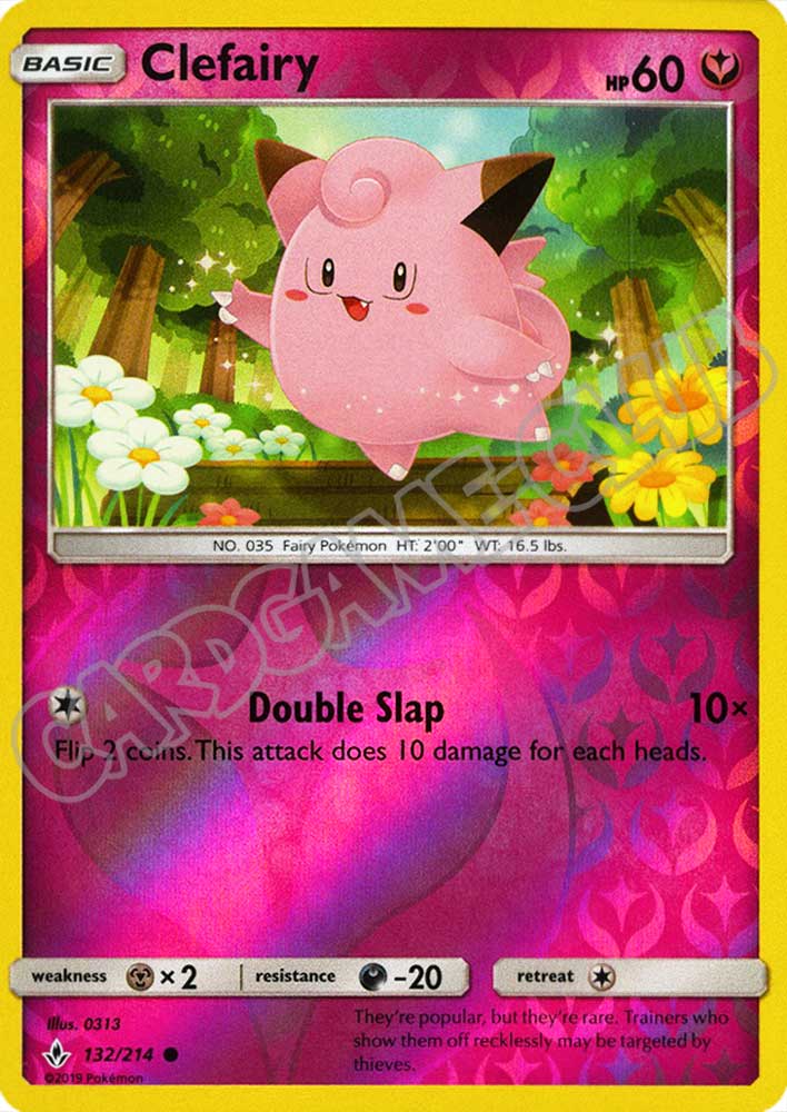 132 / 214 Clefairy comune foil reverse (EN) -NEAR MINT-