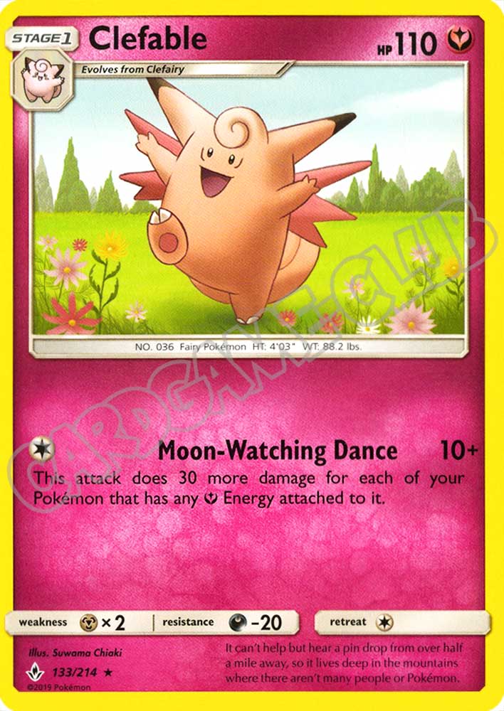 133 / 214 Clefable rara normale (EN) -NEAR MINT-