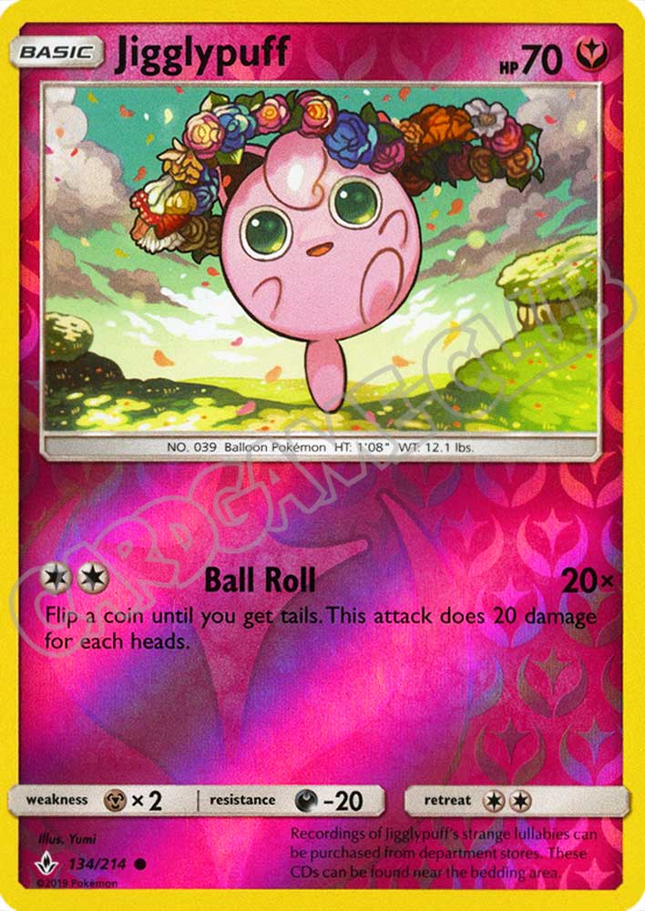 134 / 214 Jigglypuff comune foil reverse (EN) -NEAR MINT-