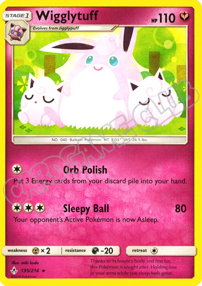 135 / 214 Wigglytuff rara normale (EN) -NEAR MINT-