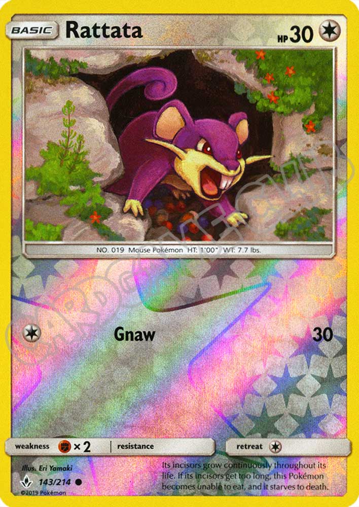 143 / 214 Rattata comune foil reverse (EN) -NEAR MINT-