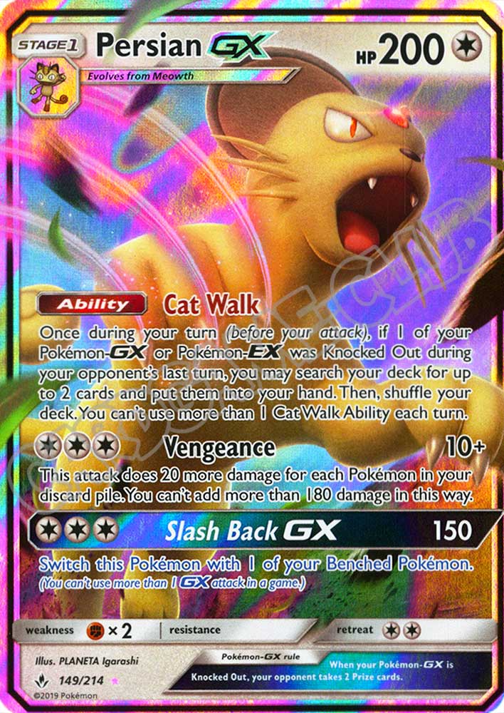 149 / 214 Persian GX rara GX foil (EN) -NEAR MINT-