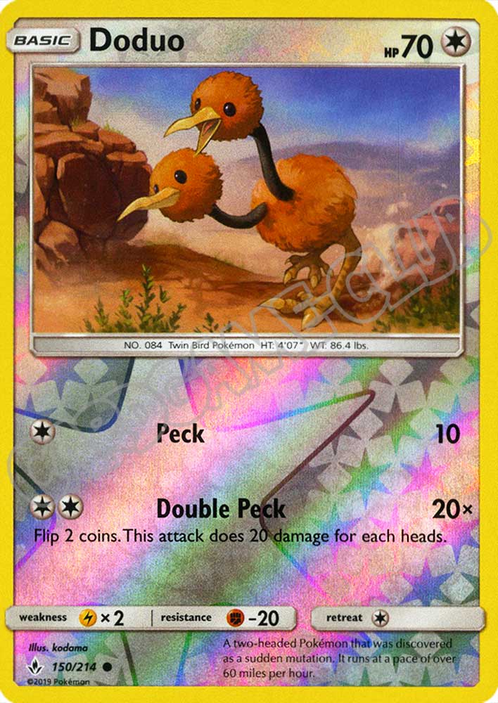 150 / 214 Doduo comune foil reverse (EN) -NEAR MINT-