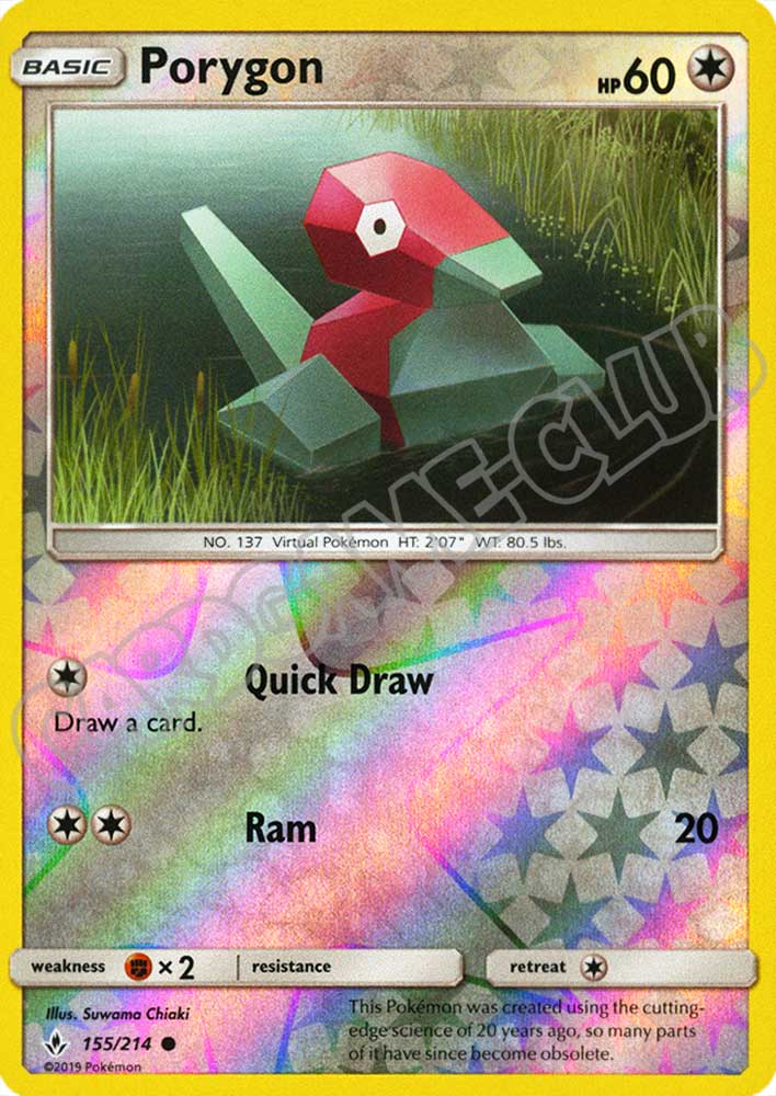 155 / 214 Porygon comune foil reverse (EN) -NEAR MINT-