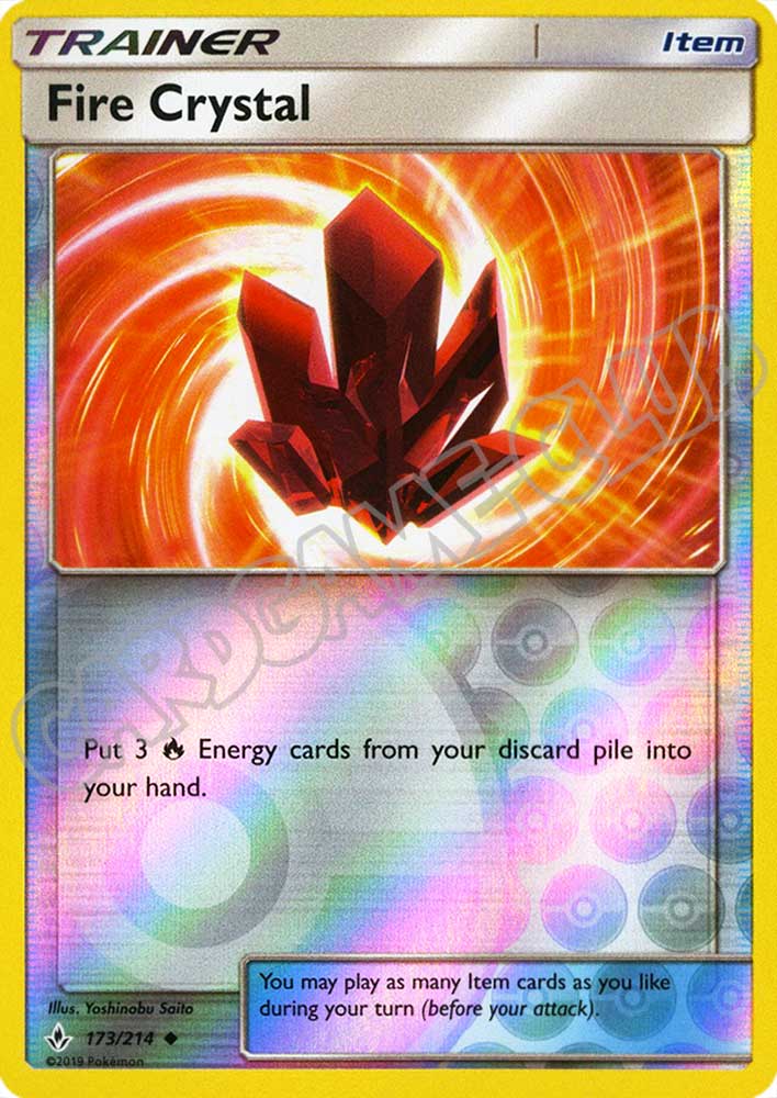 173 / 214 Fire Crystal non comune foil reverse (EN) -NEAR MINT-