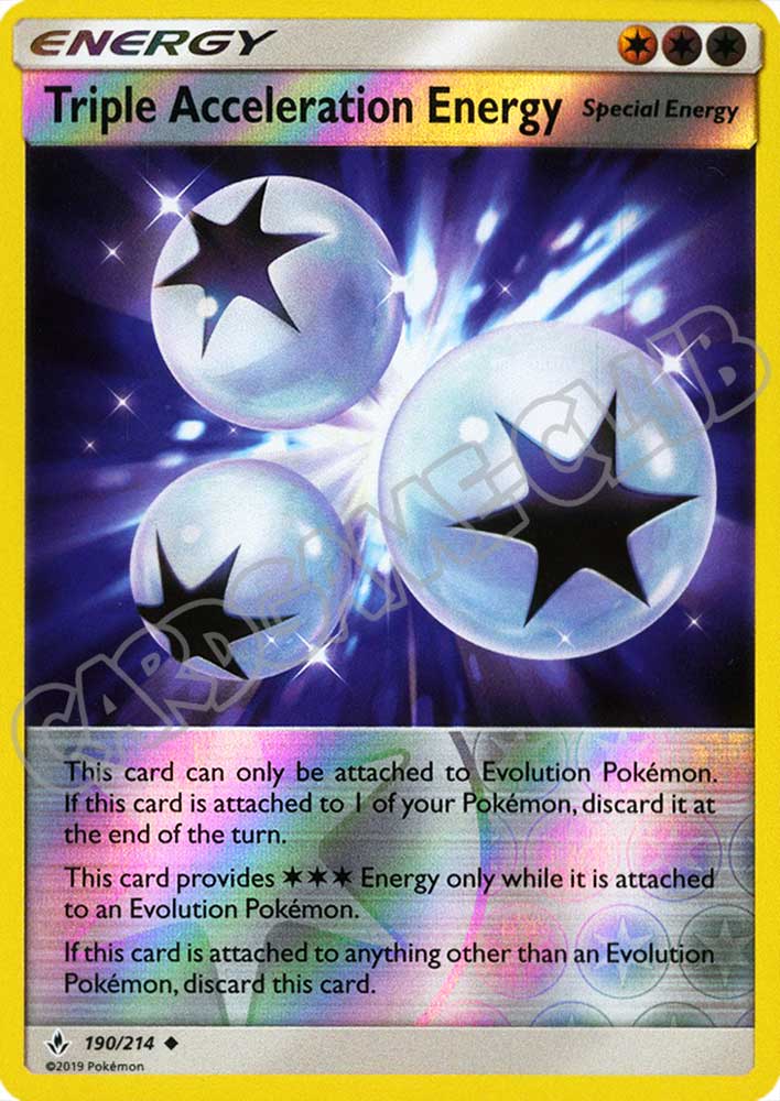 190 / 214 Triple Acceleration Energy non comune foil reverse (EN) -NEAR MINT-