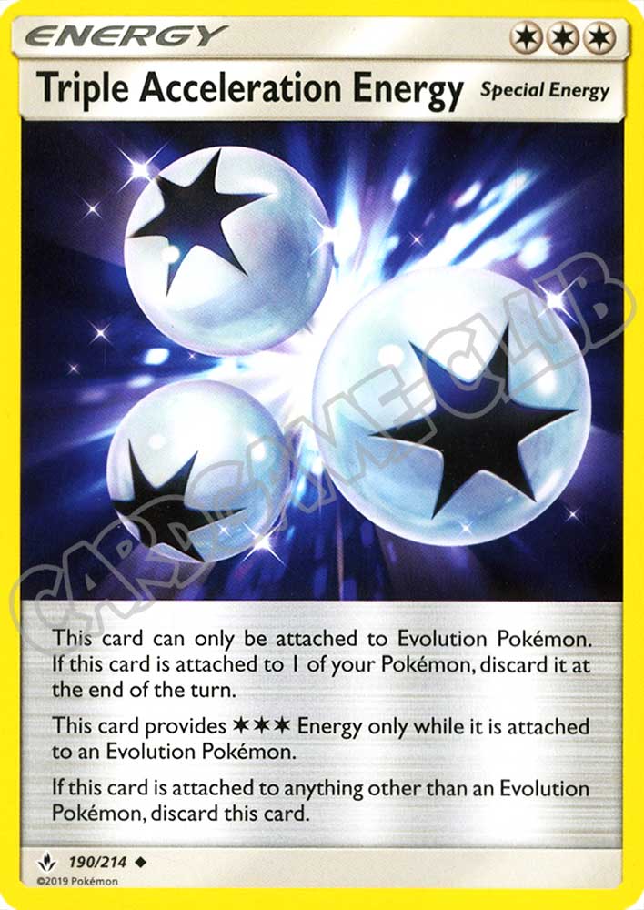 190 / 214 Triple Acceleration Energy non comune normale (EN) -NEAR MINT-
