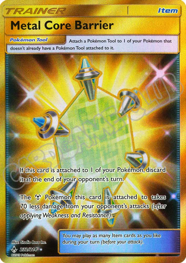 232 / 214 Metal Core Barrier rara segreta foil (EN) -NEAR MINT-