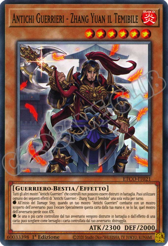 ETCO-IT021 Antichi Guerrieri - Zhang Yuan il Temibili comune 1a Edizione (IT) -NEAR MINT-
