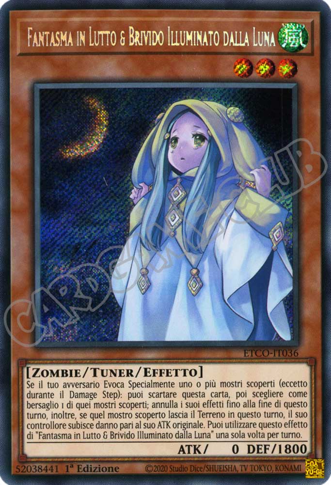 ETCO-IT036 Fantasma in Lutto & Brivido Illuminato dalla Luna rara segreta 1a Edizione (IT) -NEAR MINT-