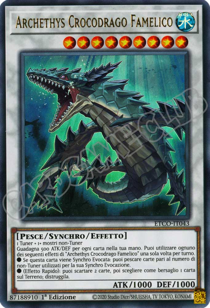 ETCO-IT043 Archethys Crocodrago Famelico ultra rara 1a Edizione (IT) -NEAR MINT-