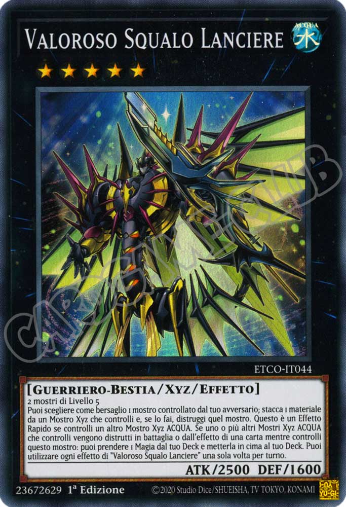 ETCO-IT044 Valoroso Squalo Lanciere super rara 1a Edizione (IT) -NEAR MINT-