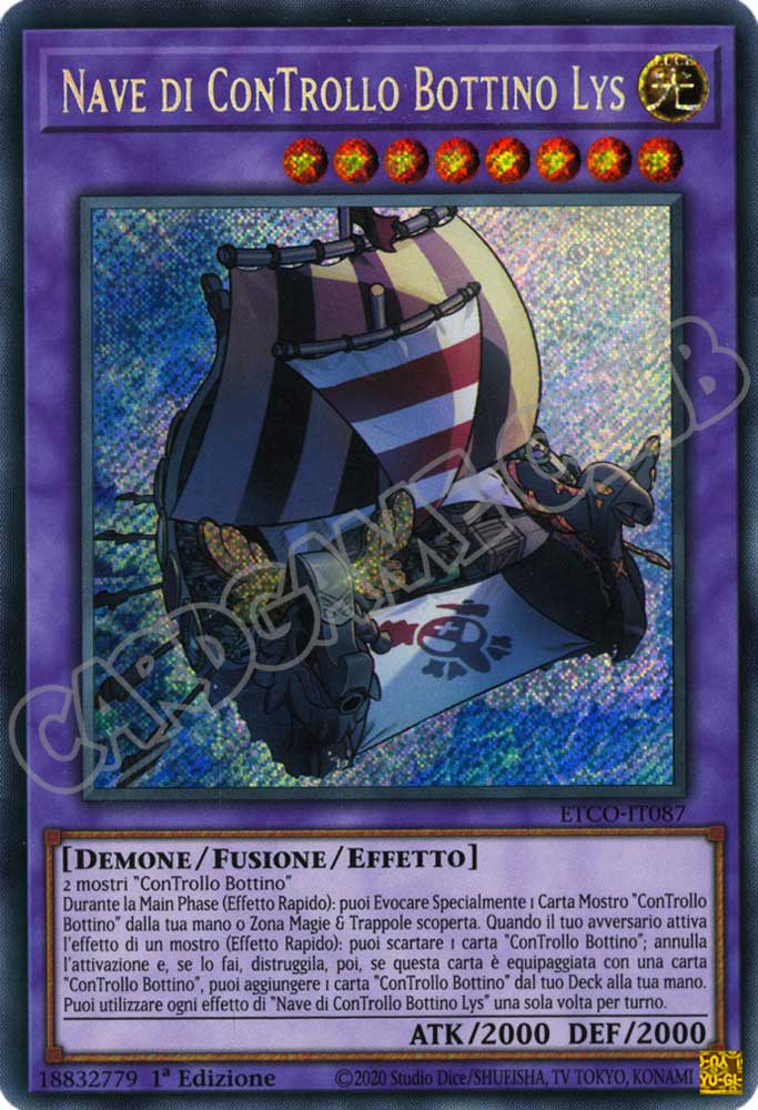 ETCO-IT087 Nave di ConTrollo Bottino Lys rara segreta 1a Edizione (IT) -NEAR MINT-