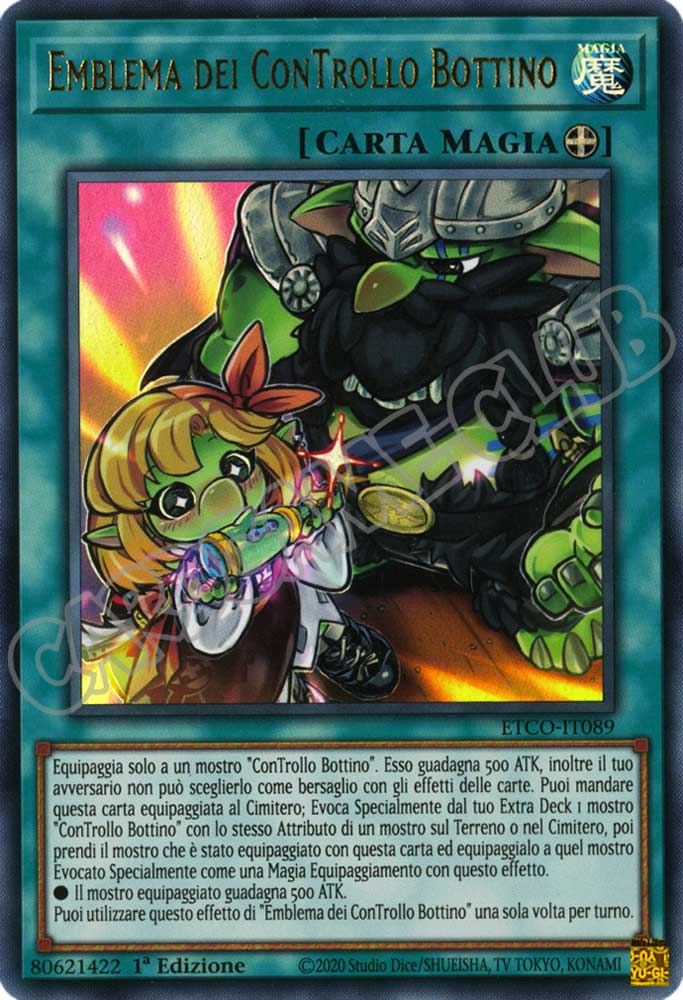 ETCO-IT089 Emblema dei ConTrollo Bottino ultra rara 1a Edizione (IT) -NEAR MINT-