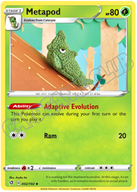 002 / 192 Metapod non comune normale (EN)