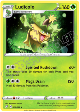 009 / 192 Ludicolo rara normale (EN)