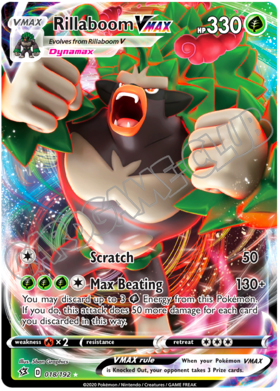 018 / 192 Rillaboom VMAX rara VMAX foil (EN)