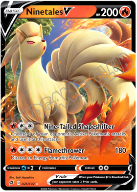 026 / 192 Ninetales V rara V foil (EN)