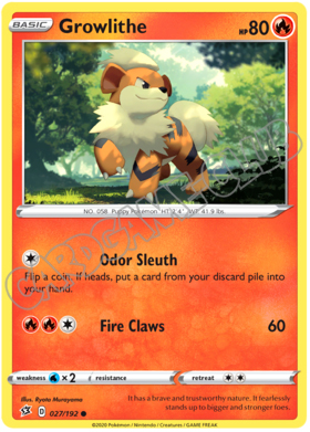 027 / 192 Growlithe comune normale (EN)