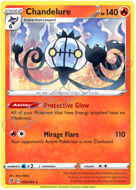 033 / 192 Chandelure rara foil (EN)