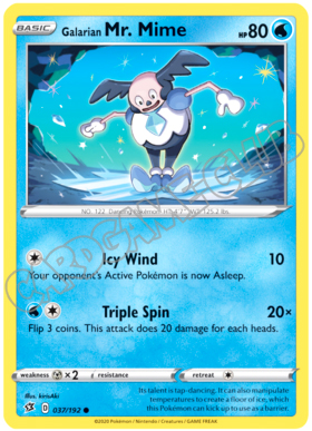 037 / 192 Galarian Mr. Mime comune normale (EN)