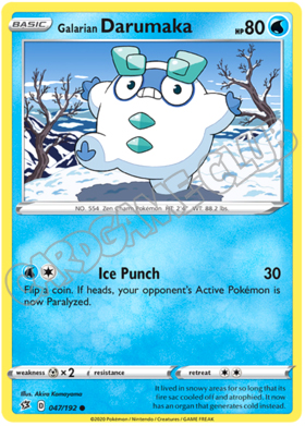 047 / 192 Galarian Darumaka comune normale (EN)