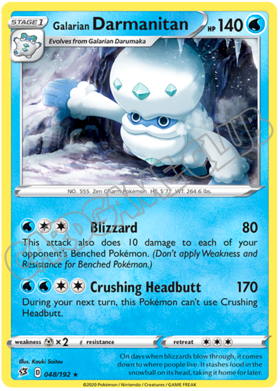 048 / 192 Galarian Darmanitan rara normale (EN)
