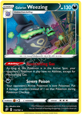 113 / 192 Galarian Weezing rara foil (EN)