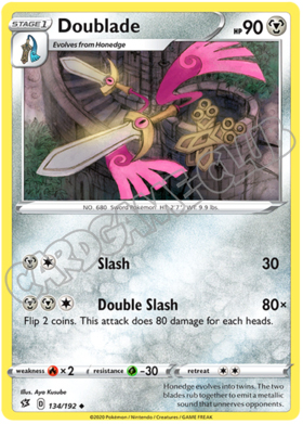 134 / 192 Doublade non comune normale (EN)