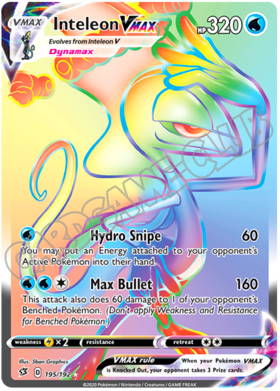 195 / 192 Inteleon VMAX rara VMAX foil (EN)