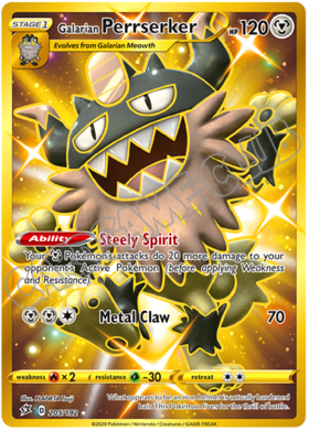 205 / 192 Galarian Perrserker rara segreta foil (EN)
