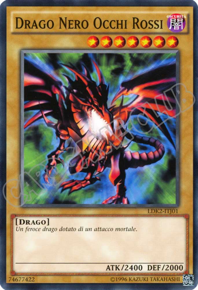 LDK2-ITJ01 Drago Nero Occhi Rossi comune Unlimited (IT) -NEAR MINT-