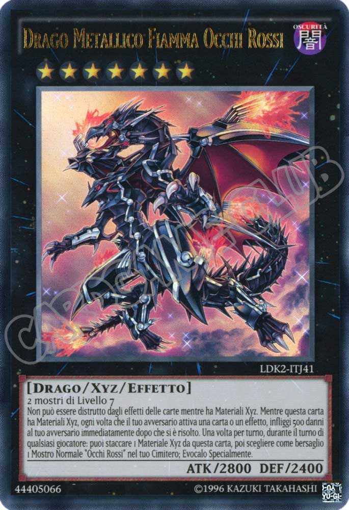 LDK2-ITJ41 Drago Metallico Fiamma Occhi Rossi ultra rara Unlimited (IT) -NEAR MINT-