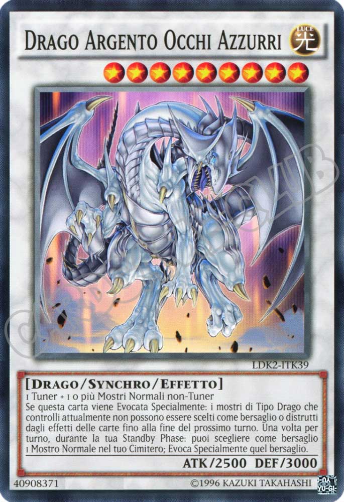 LDK2-ITK39 Drago Argento Occhi Azzurri comune Unlimited (IT) -NEAR MINT-