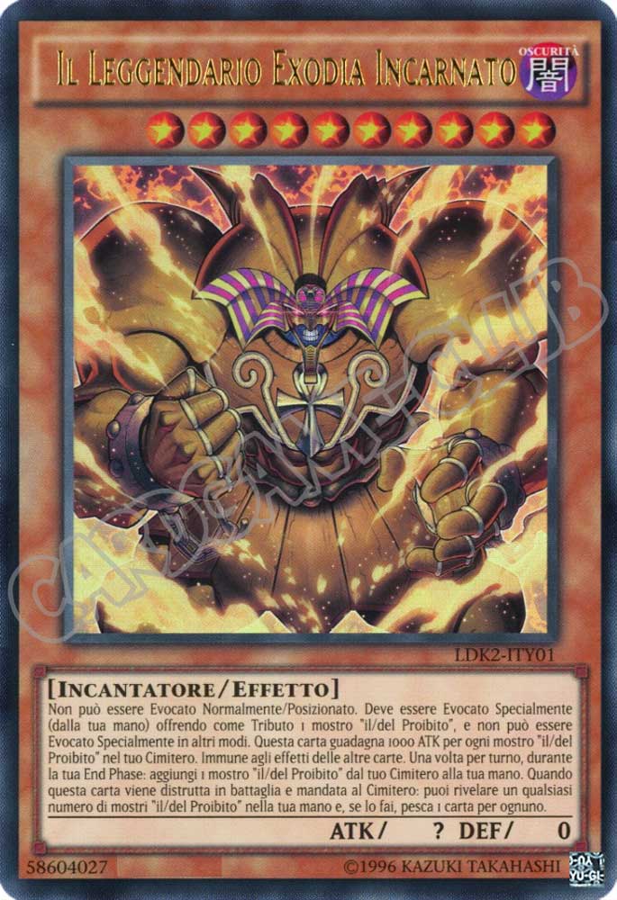 LDK2-ITY01 Il Leggendario Exodia Incarnato ultra rara Unlimited (IT) -NEAR MINT-